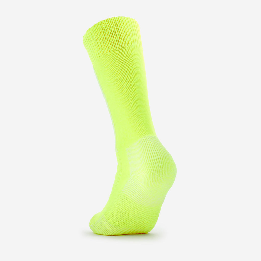 Thorlo Kid's Moderate Cushion Over-Calf Warm Skiing Socks | #color_Electric Yellow/White