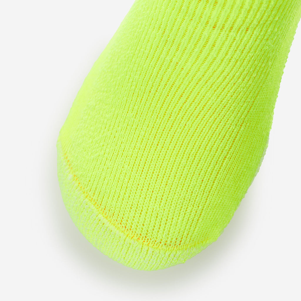 Thorlo Kid's Moderate Cushion Over-Calf Warm Skiing Socks | #color_Electric Yellow/White