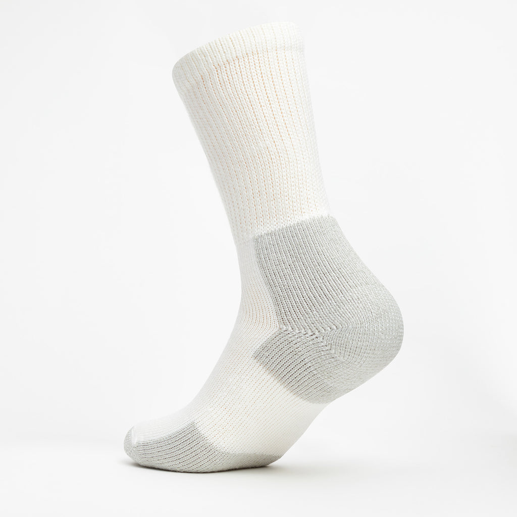 Thorlo Maximum Cushion Crew Running Socks | #color_white/platinum