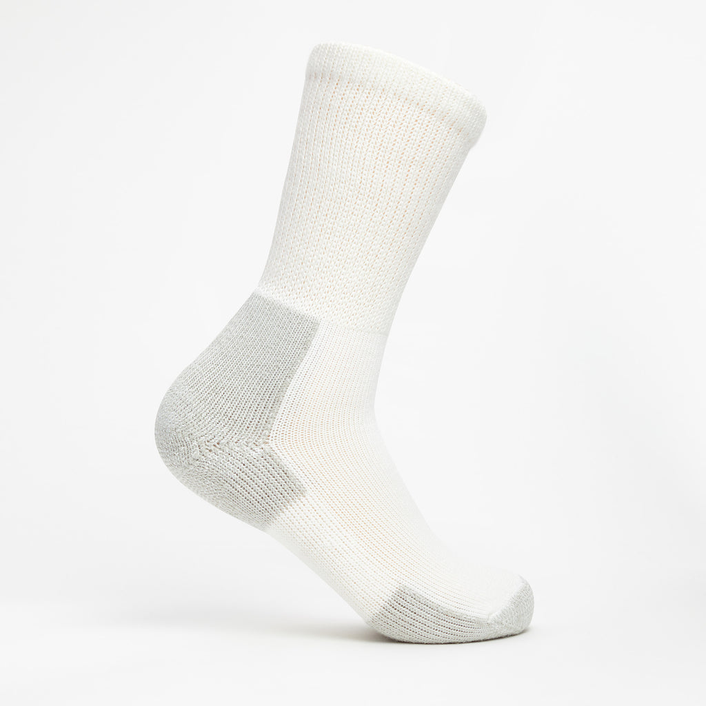 Thorlo Maximum Cushion Crew Running Socks | #color_white/platinum