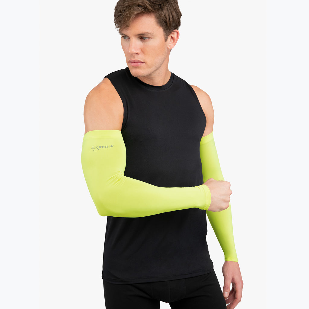 Thorlo Performance Running Arm Sleeves | #color_Hi-Viz