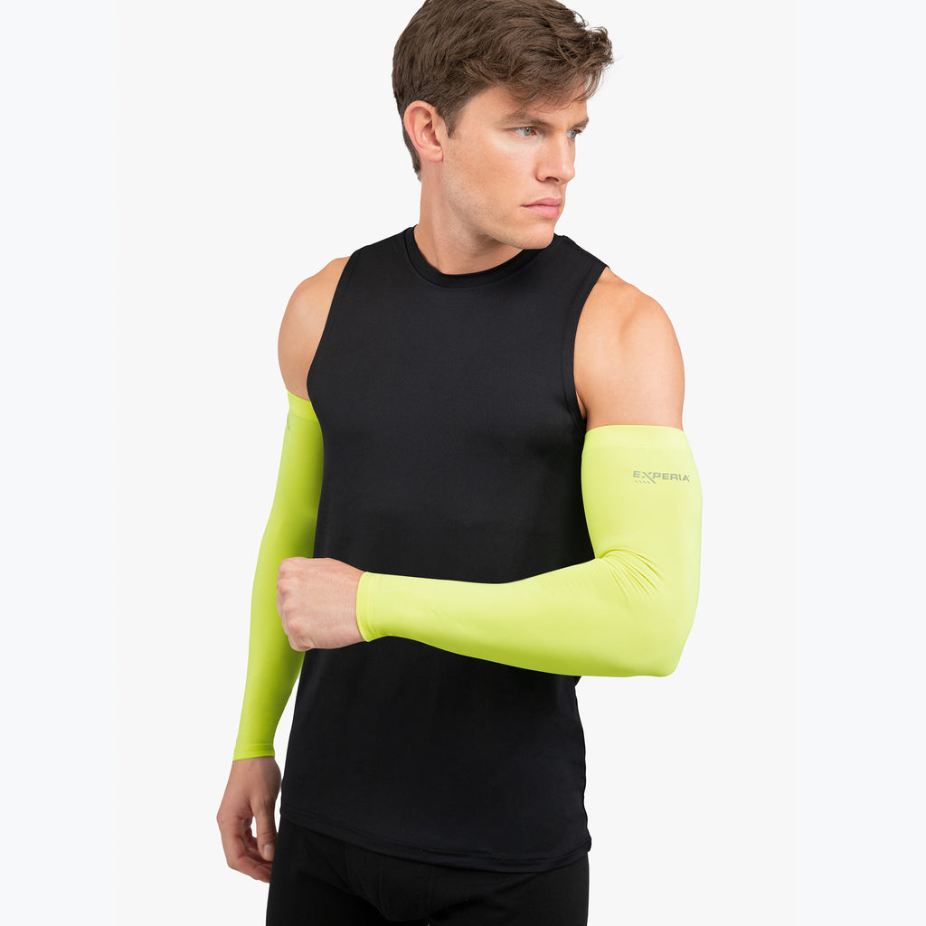 Thorlo Performance Running Arm Sleeves | #color_Hi-Viz