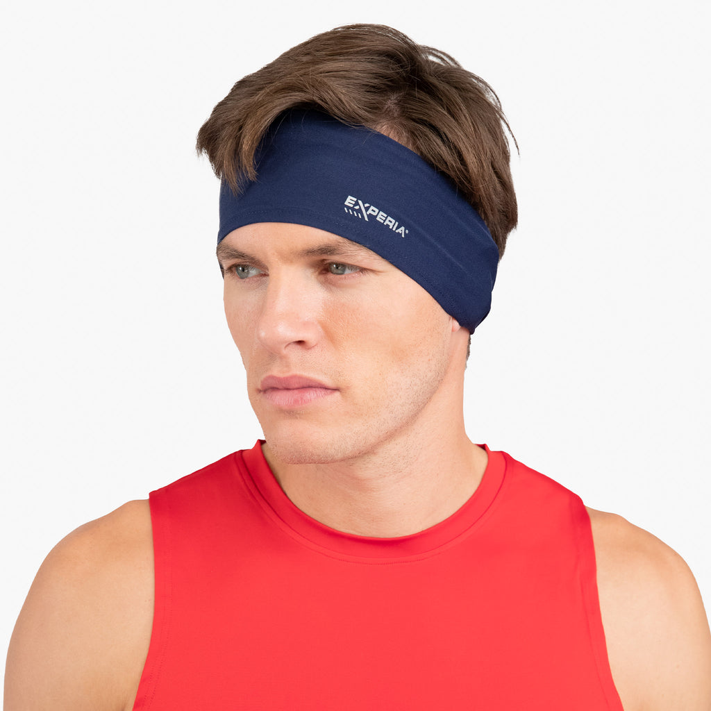 Thorlo Performance Wrap Running Headband (2 Pack) | #color_Asphalt/Maritime