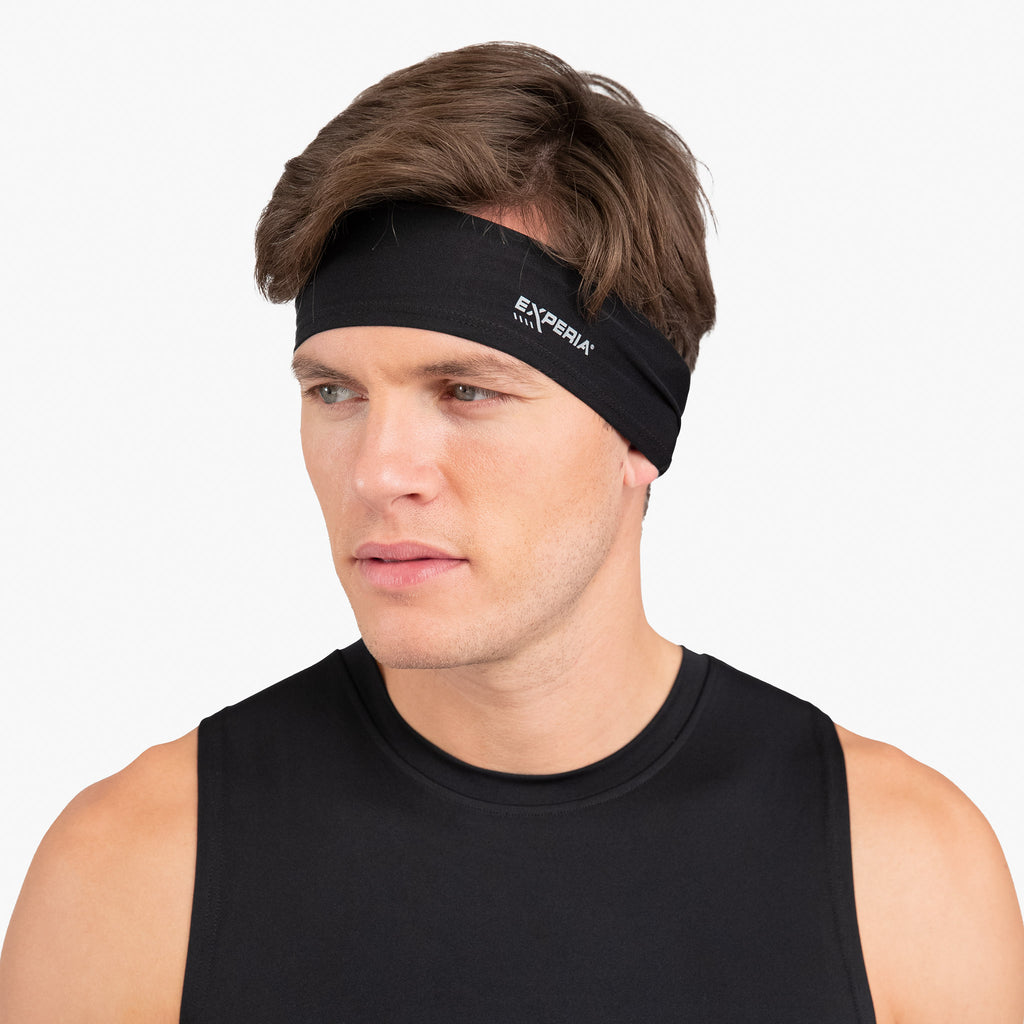 Thorlo Performance Wrap Running Headband (2 Pack) | #color_Hi-Viz/Jet Black