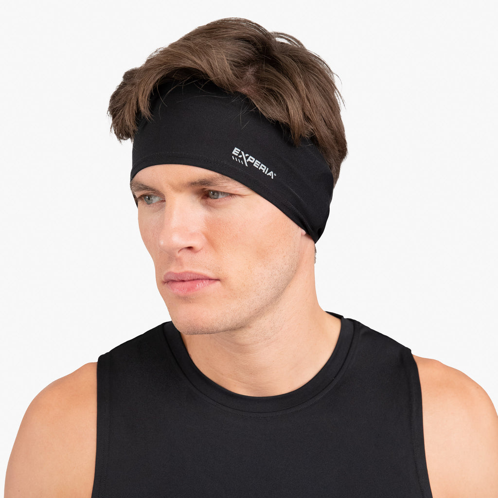 Thorlo Performance Wrap Running Headband (2 Pack) | #color_Hi-Viz/Jet Black