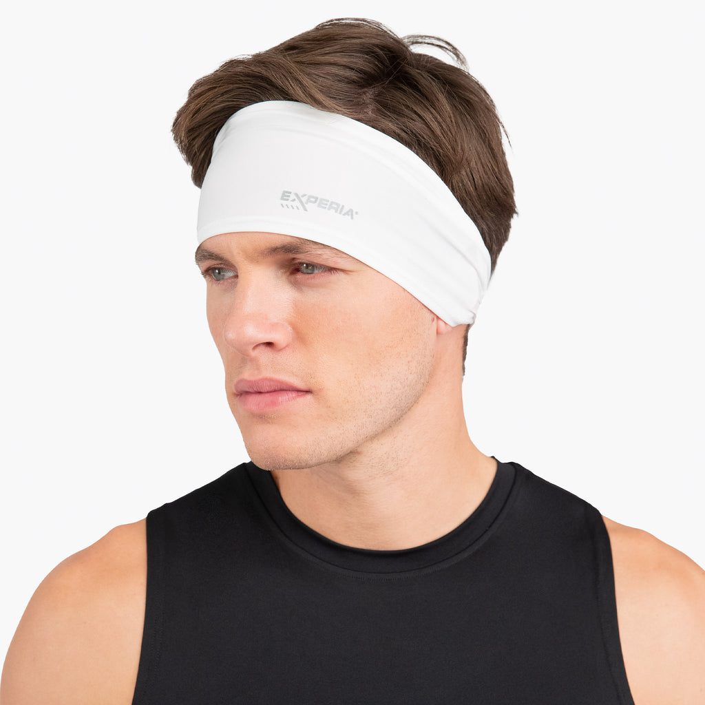 Thorlo Performance Wrap Running Headband (2 Pack) | #color_Jet Black/White