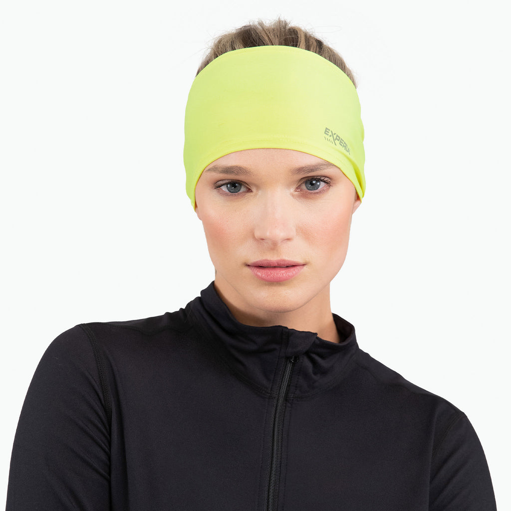 Thorlo Performance Wrap Running Headband (2 Pack) | #color_Hi-Viz/Jet Black