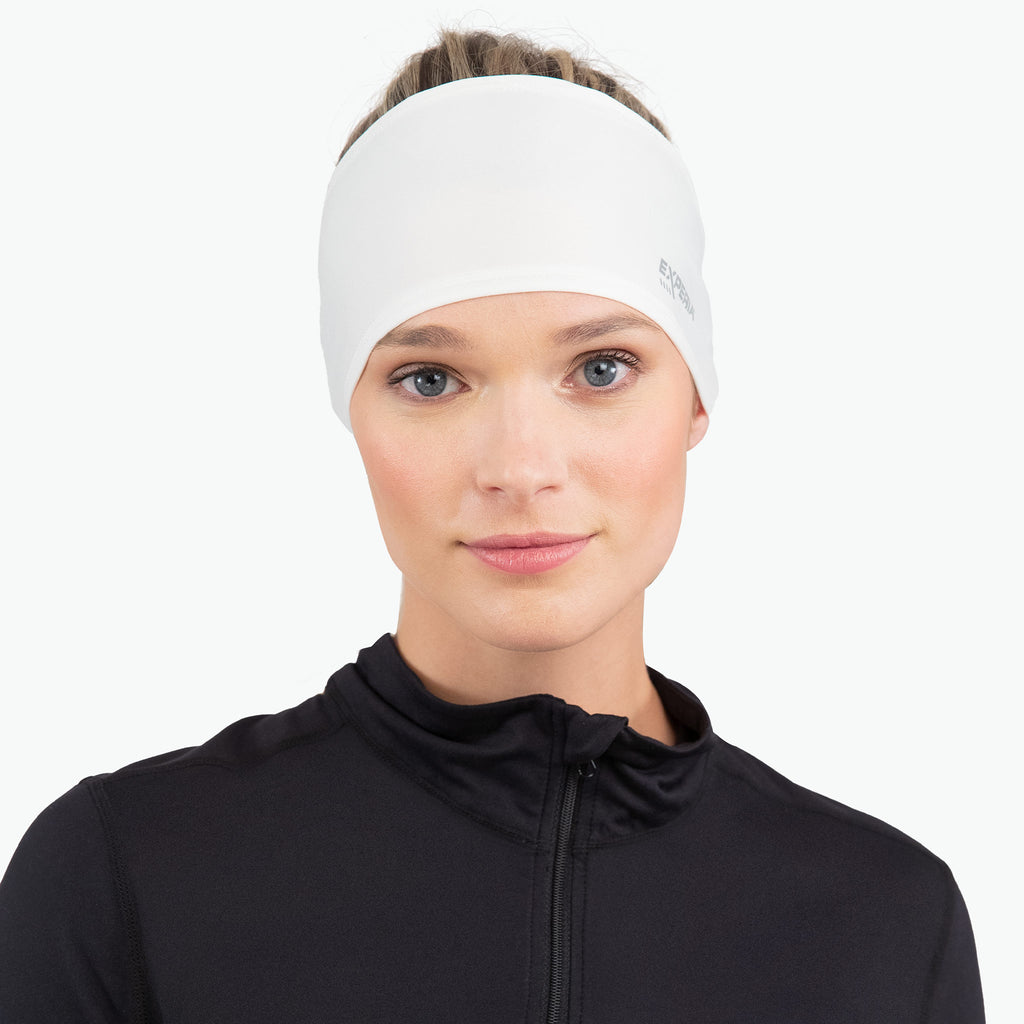 Thorlo Performance Wrap Running Headband (2 Pack) | #color_Jet Black/White