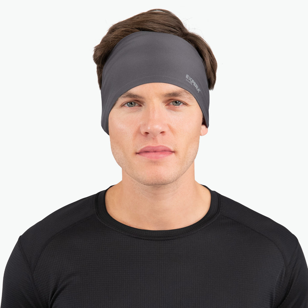 Thorlo Performance Wrap Running Headband (2 Pack) | #color_Asphalt/Maritime