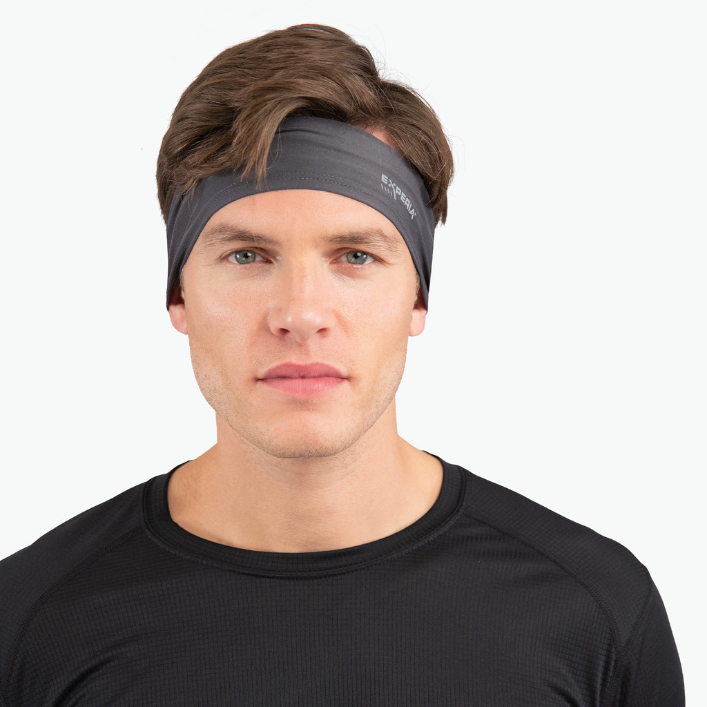 Thorlo Performance Wrap Running Headband (2 Pack) | #color_Asphalt/Maritime