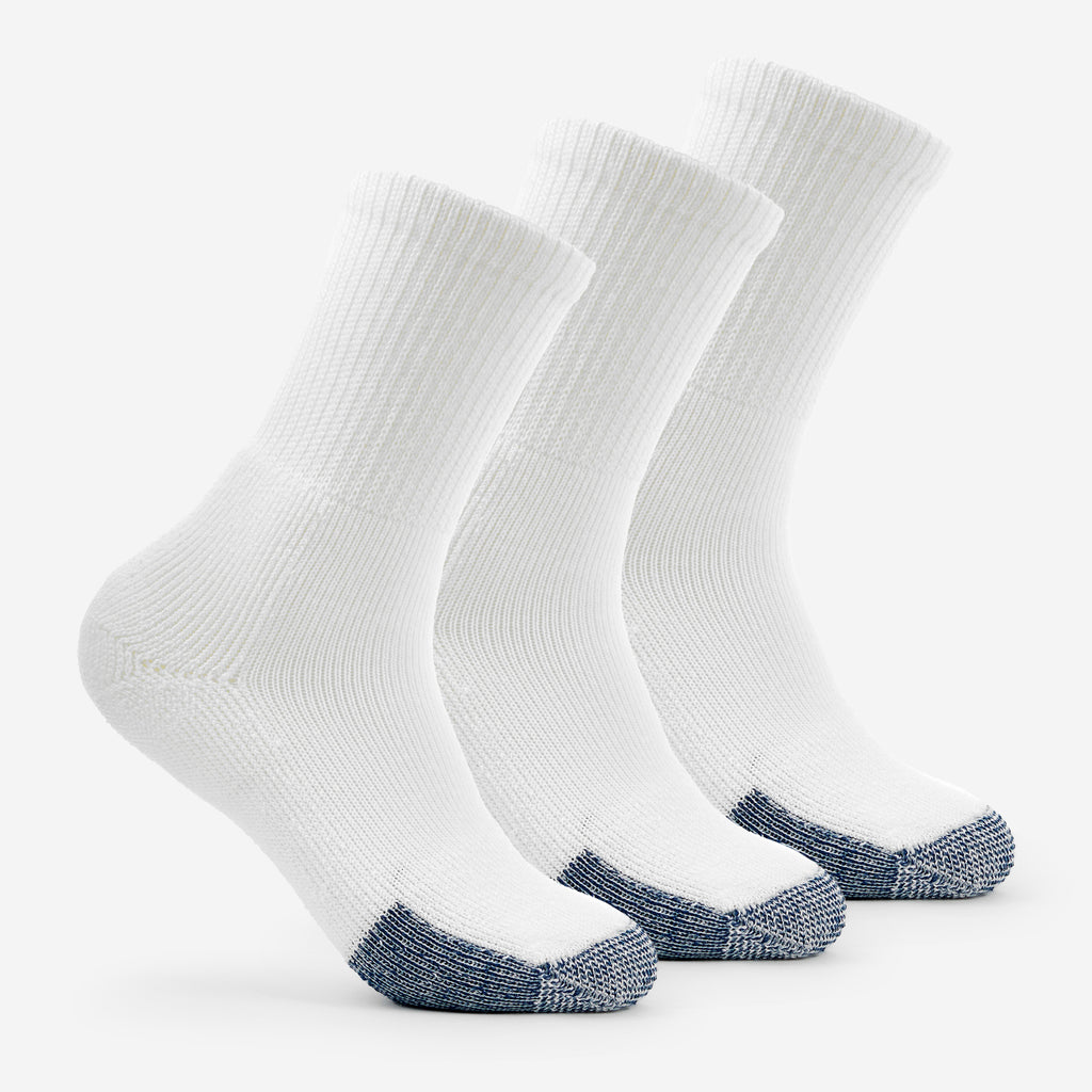 Thorlo Maximum Cushion Crew Basketball Socks (3 Pairs) | #color_white