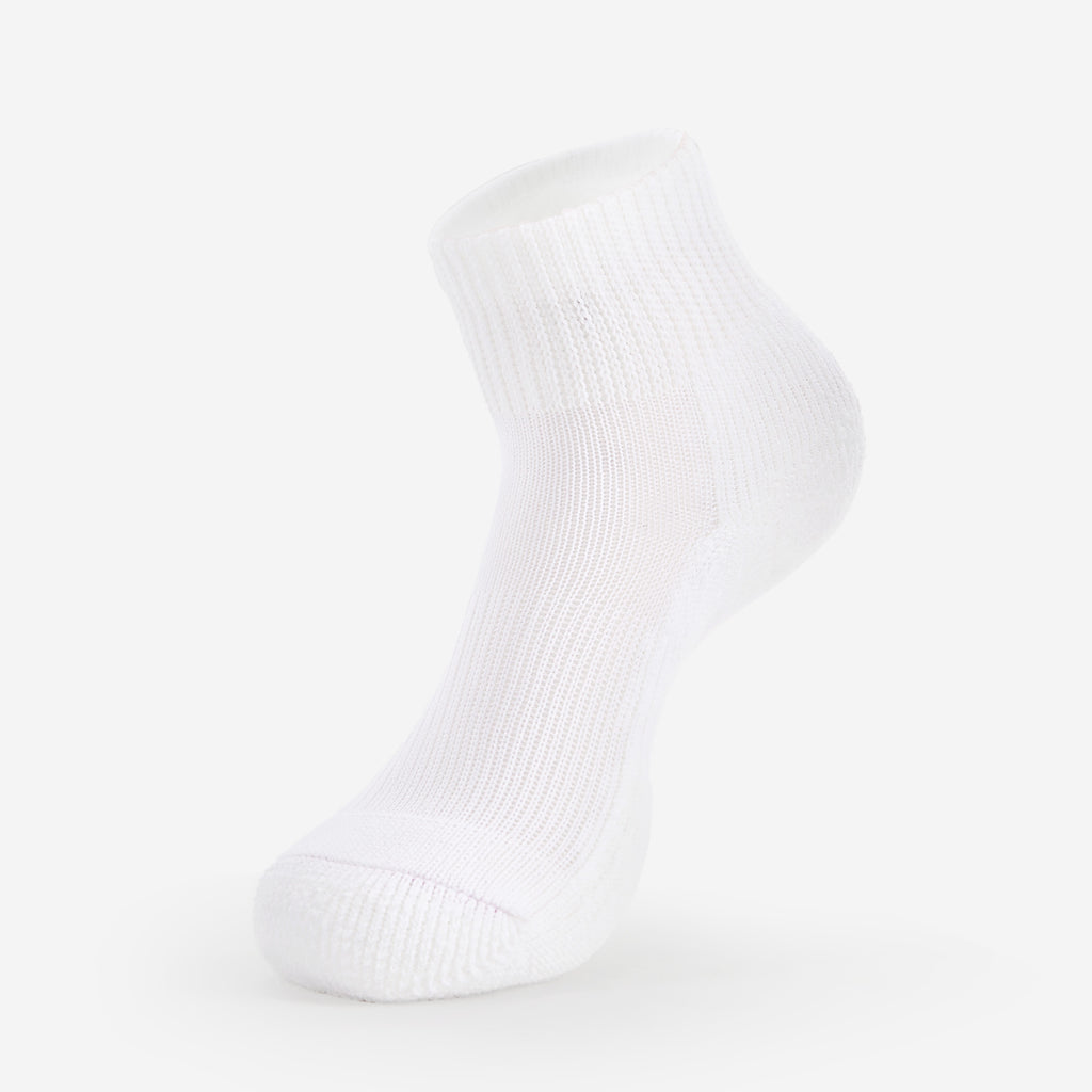 Thorlo Moderate Cushion Ankle Golf Socks | #color_White