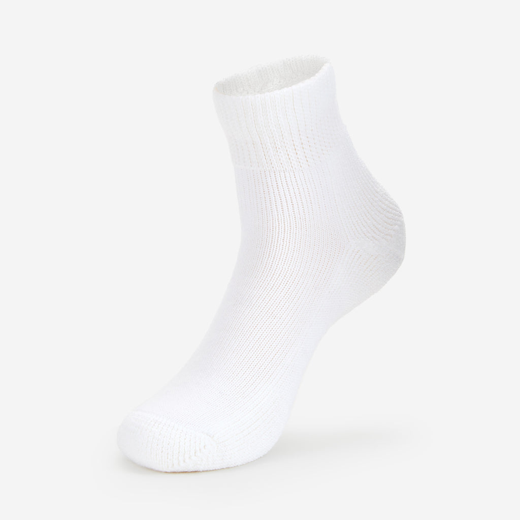 Thorlo Women's Moderate Cushion Ankle Diabetic Socks | #color_white