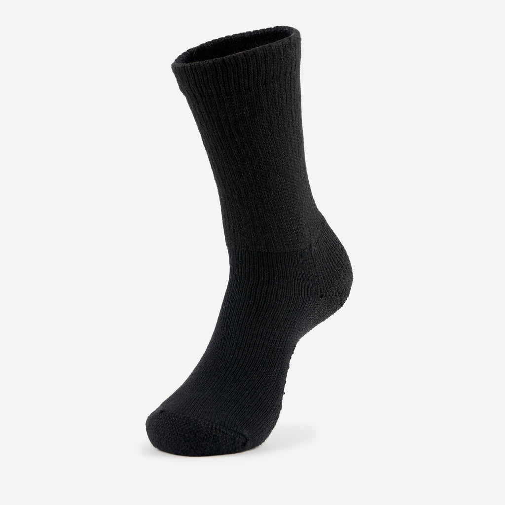 Thorlo Men's Moderate Cushion Crew Diabetic Socks | #color_black