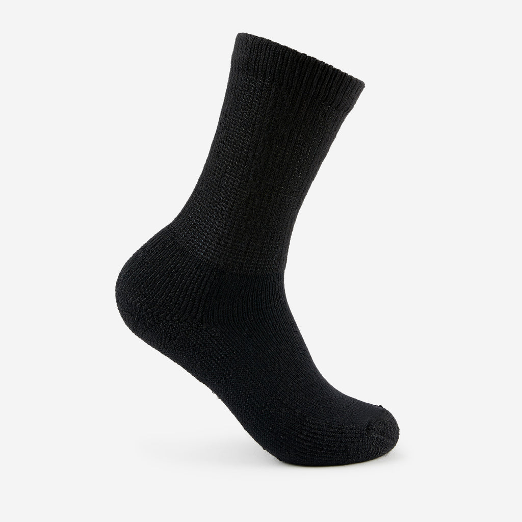 Thorlo Men's Moderate Cushion Crew Diabetic Socks | #color_black