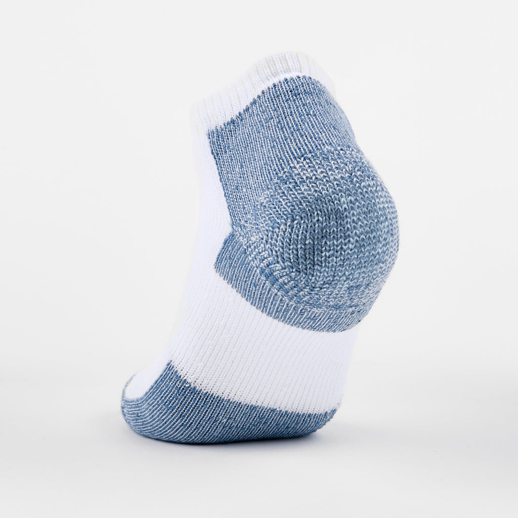 Thorlo Maximum Cushion Low-Cut Running Socks | #color_white/denim