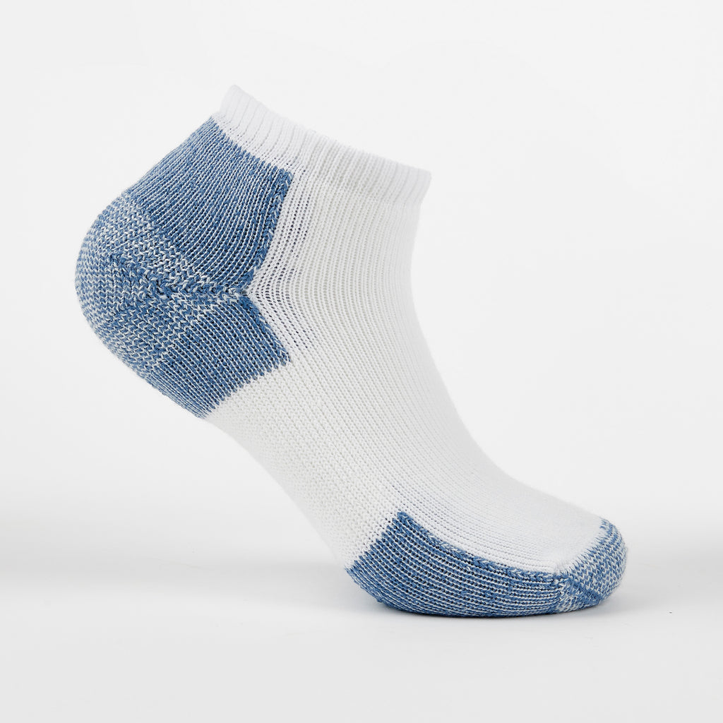 Thorlo Maximum Cushion Low-Cut Running Socks | #color_white/denim