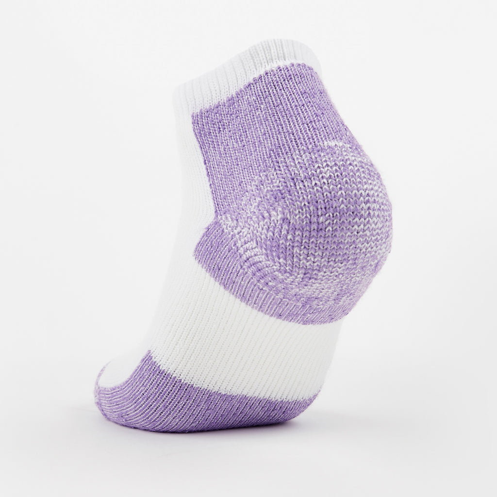 Thorlo Maximum Cushion Low-Cut Running Socks | #color_White/Lilac