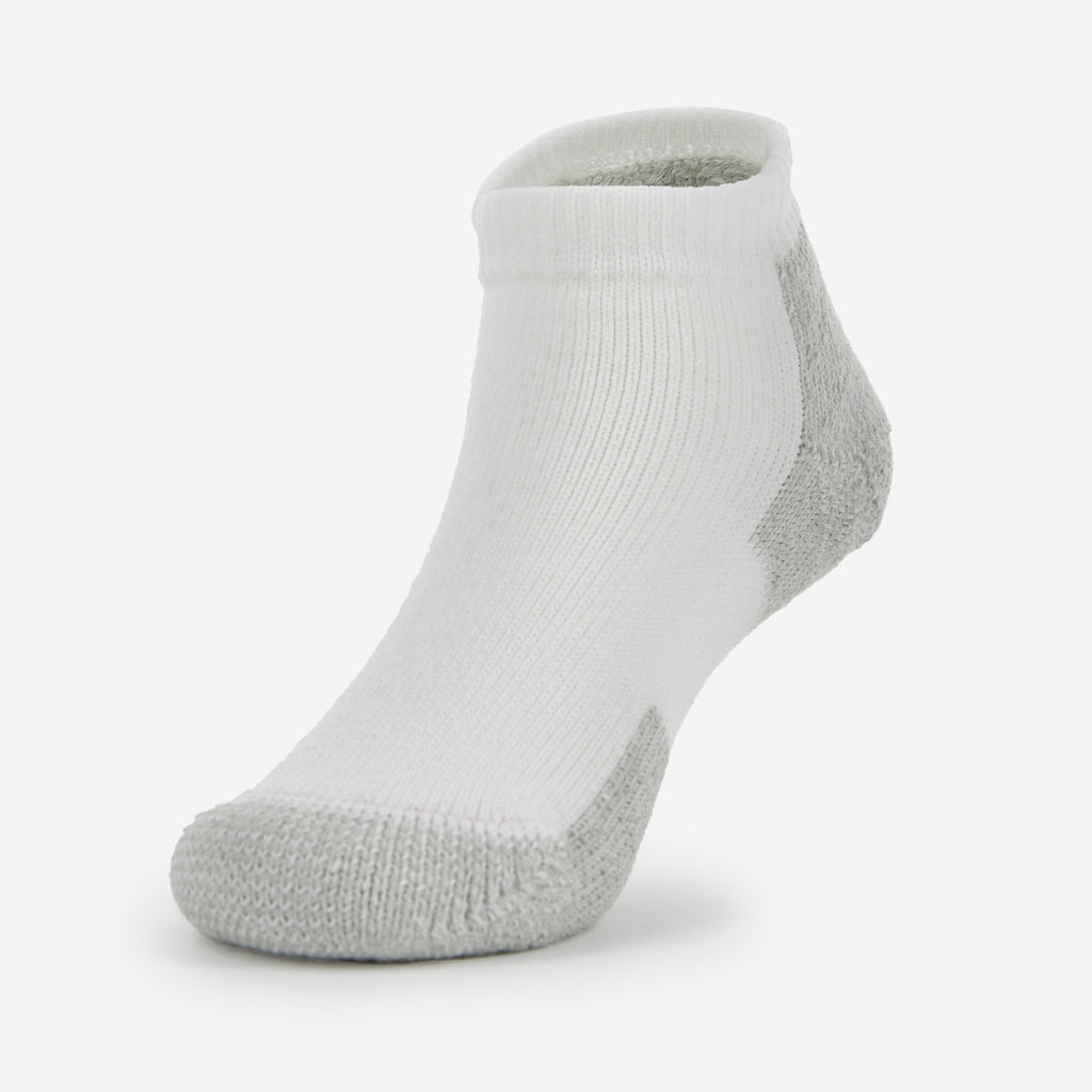 Thorlo Maximum Cushion Low-Cut Running Socks | #color_white/platinum