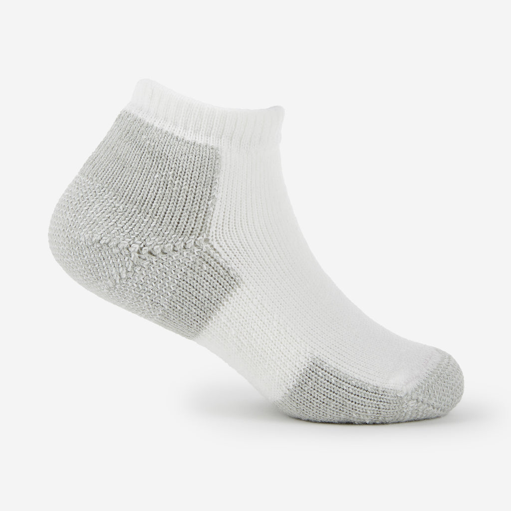 Thorlo Maximum Cushion Low-Cut Running Socks | #color_white/platinum