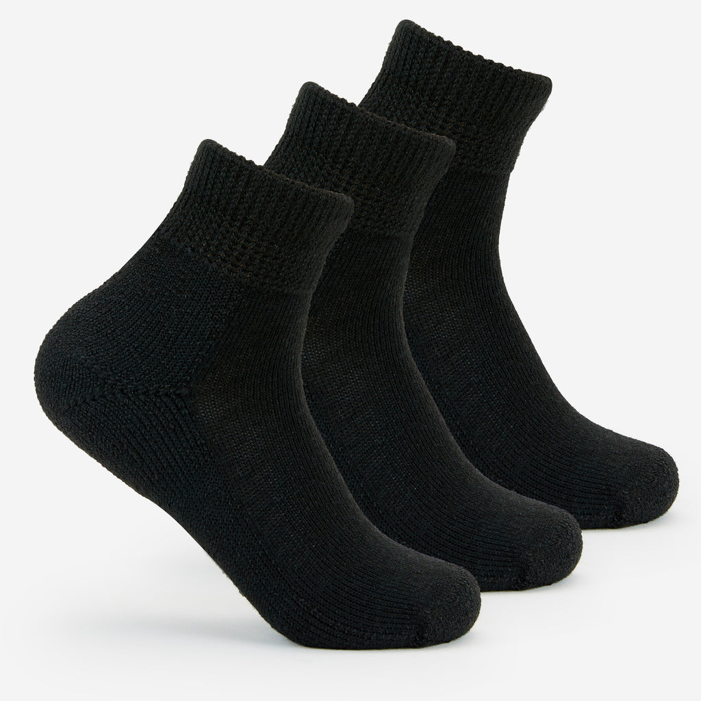 Thorlo Maximum Cushion Ankle Running Socks (3 Pairs) | #color_Black