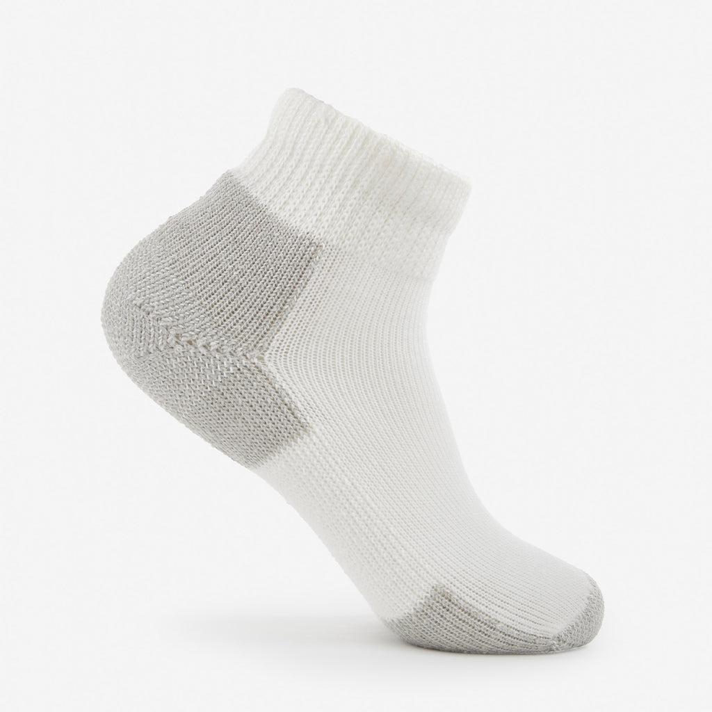 Thorlo Maximum Cushion Ankle Running Socks | #color_white/platinum