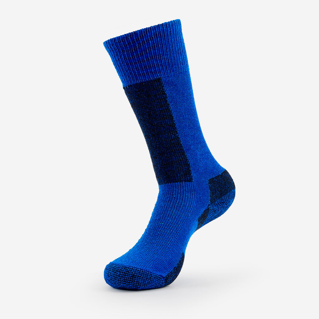 Thorlo Kid's Moderate Cushion Over-Calf Warm Skiing Socks | #color_laser blue/black