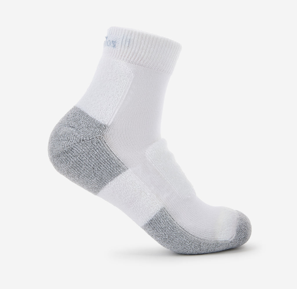 Thorlo Men's Light Cushion Ankle Walking Socks | #color_white/platinum