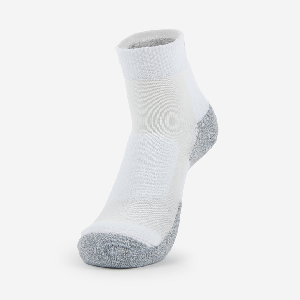 Thorlo Women's Light Cushion Ankle Walking Socks (3 Pairs) | #color_white/platinum