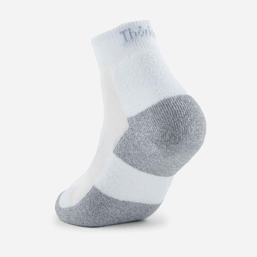 Thorlo Women's Light Cushion Ankle Walking Socks (3 Pairs) | #color_white/platinum