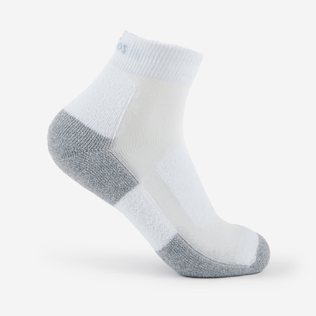 Thorlo Women's Light Cushion Ankle Walking Socks | #color_white/platinum