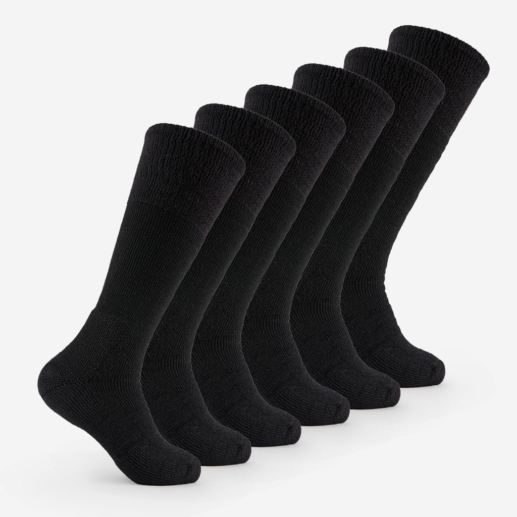 Thorlo Maximum Cushion Over-Calf Military Socks (6 Pairs) | #color_black