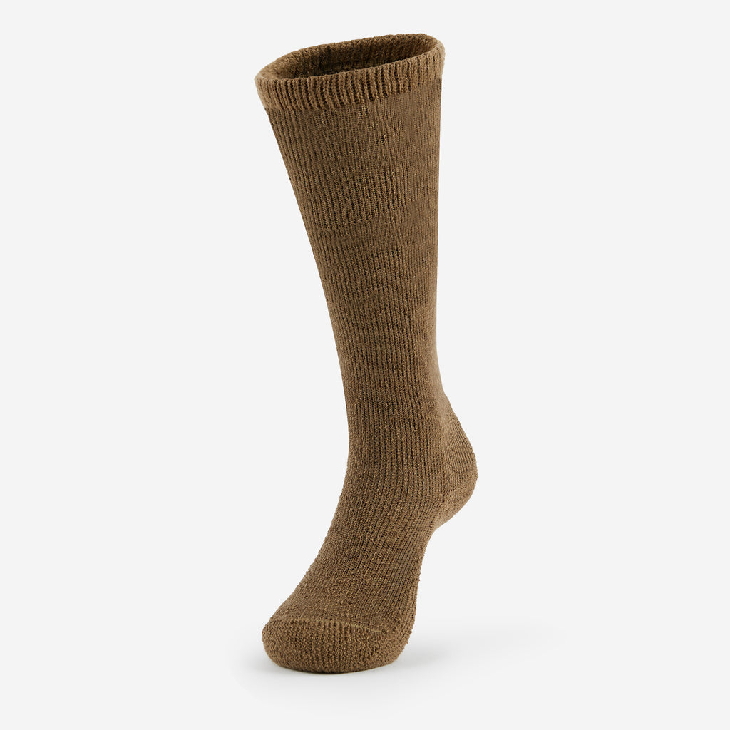 Thorlo Moderate Cushion Over-Calf Anti-Fatigue Military Socks | #color_coyote brown