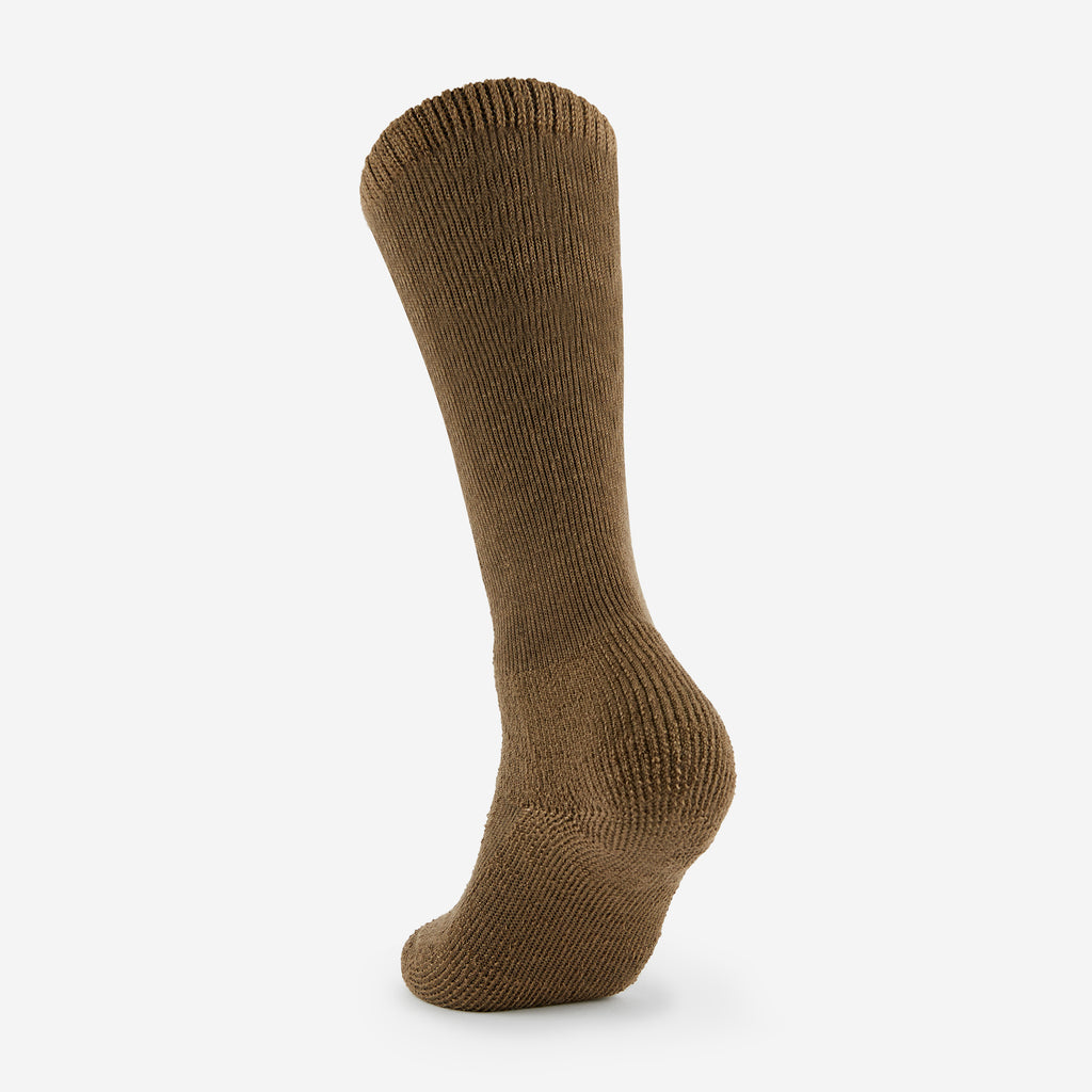 Thorlo Moderate Cushion Over-Calf Anti-Fatigue Military Socks | #color_coyote brown