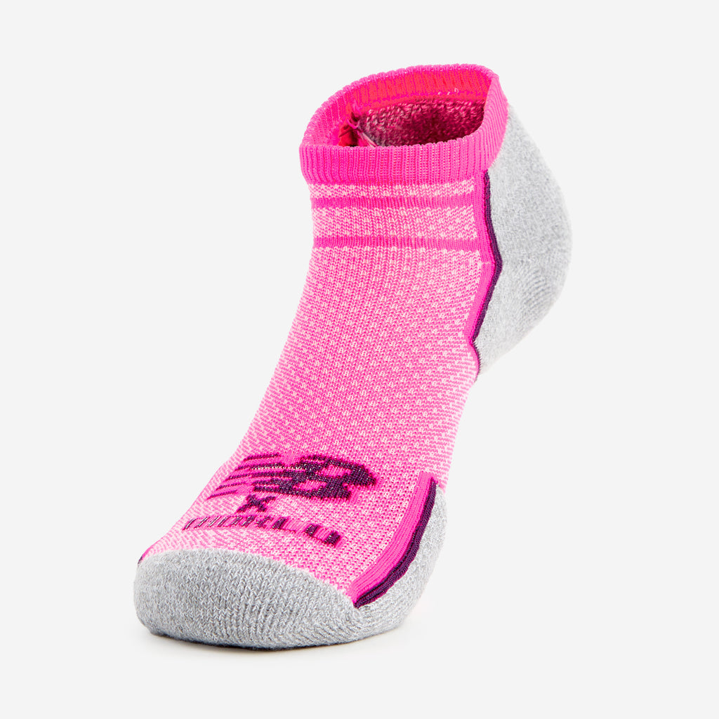 New Balance x Thorlo - Maximum Cushion Low Cut Running Socks | #color_ electric pink