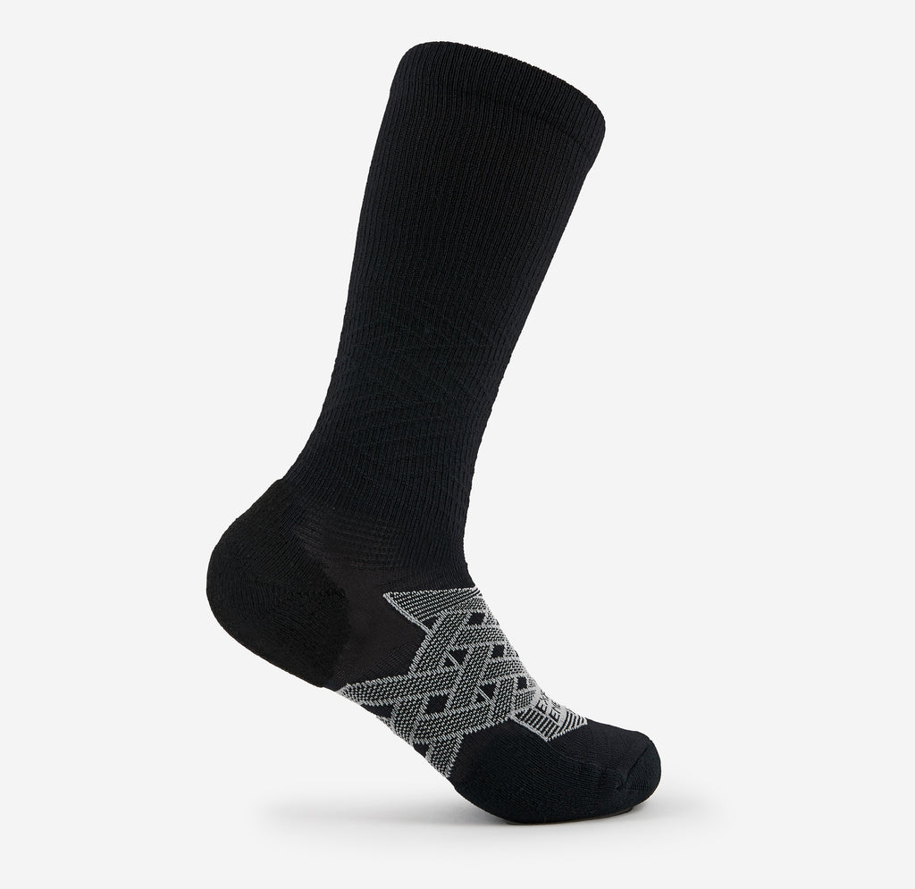 Thorlo Light Cushion Over-Calf Compression Postal Socks | #color_black