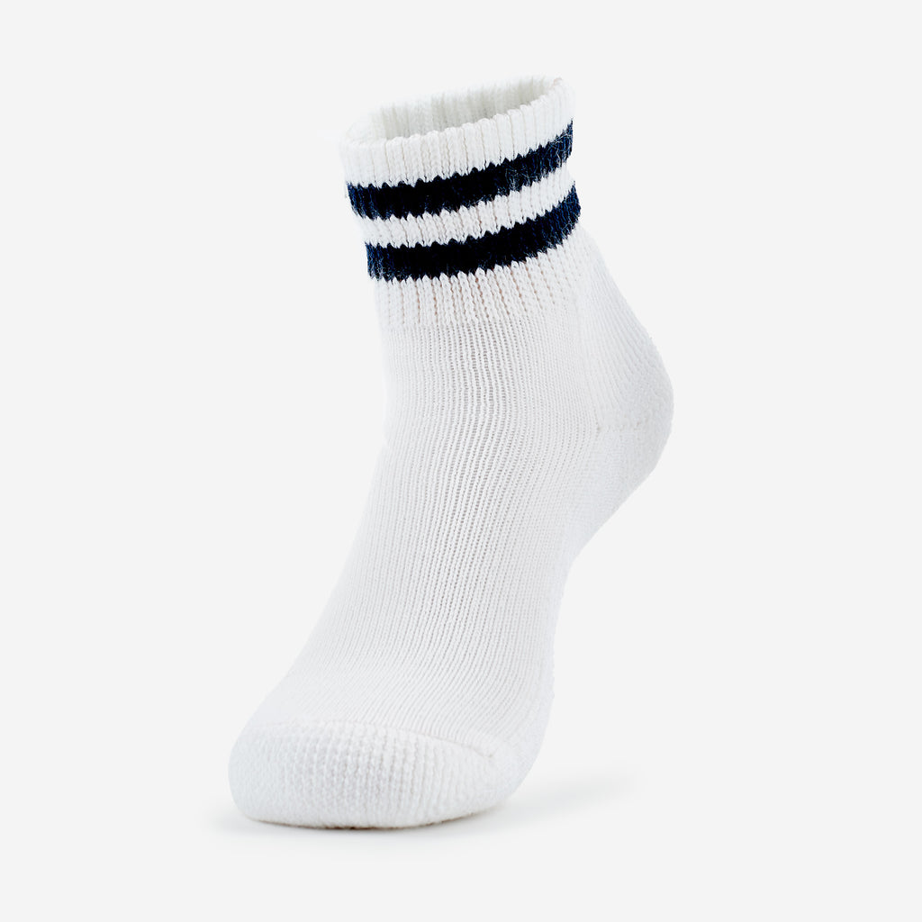 Thorlo Moderate Cushion Ankle Uniform Socks | #color_postal white