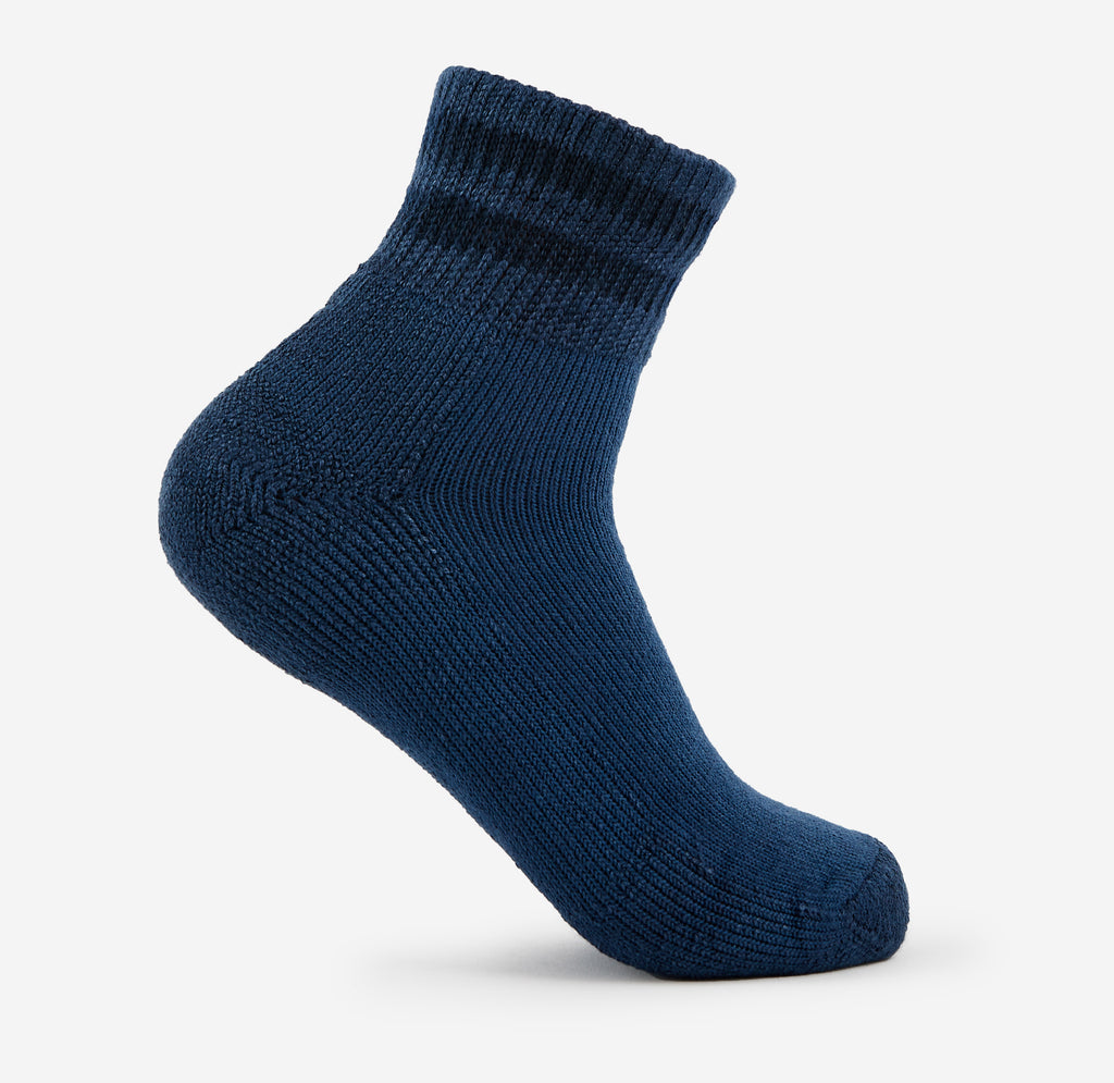 Thorlo Moderate Cushion Ankle Uniform Socks | #color_postal blue stripe