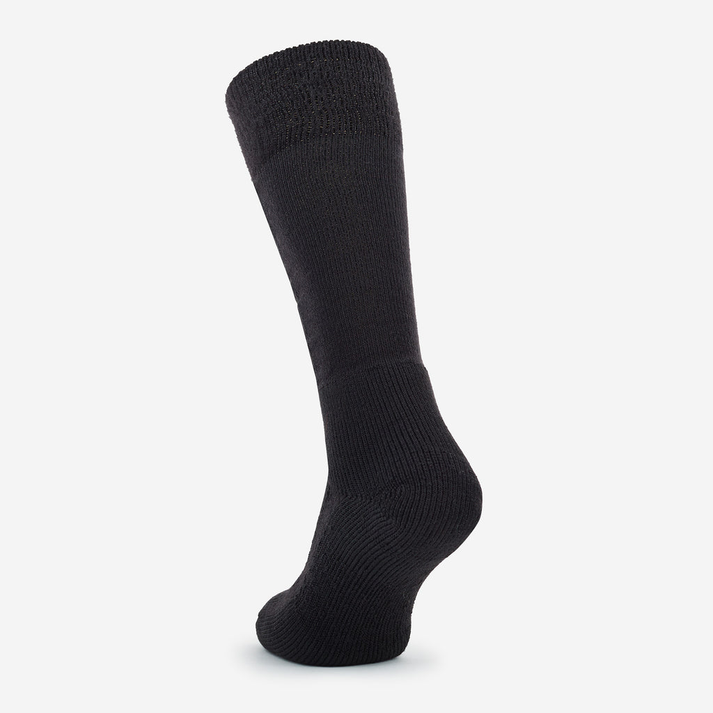 Thorlo Maximum Cushion Over-Calf Warm Skiing Socks | #color_black diamond/black