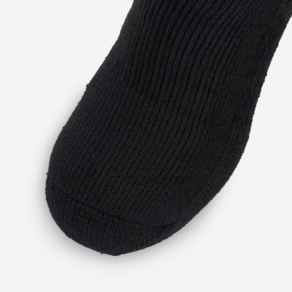 Thorlo Maximum Cushion Over-Calf Warm Skiing Socks | #color_black diamond/black