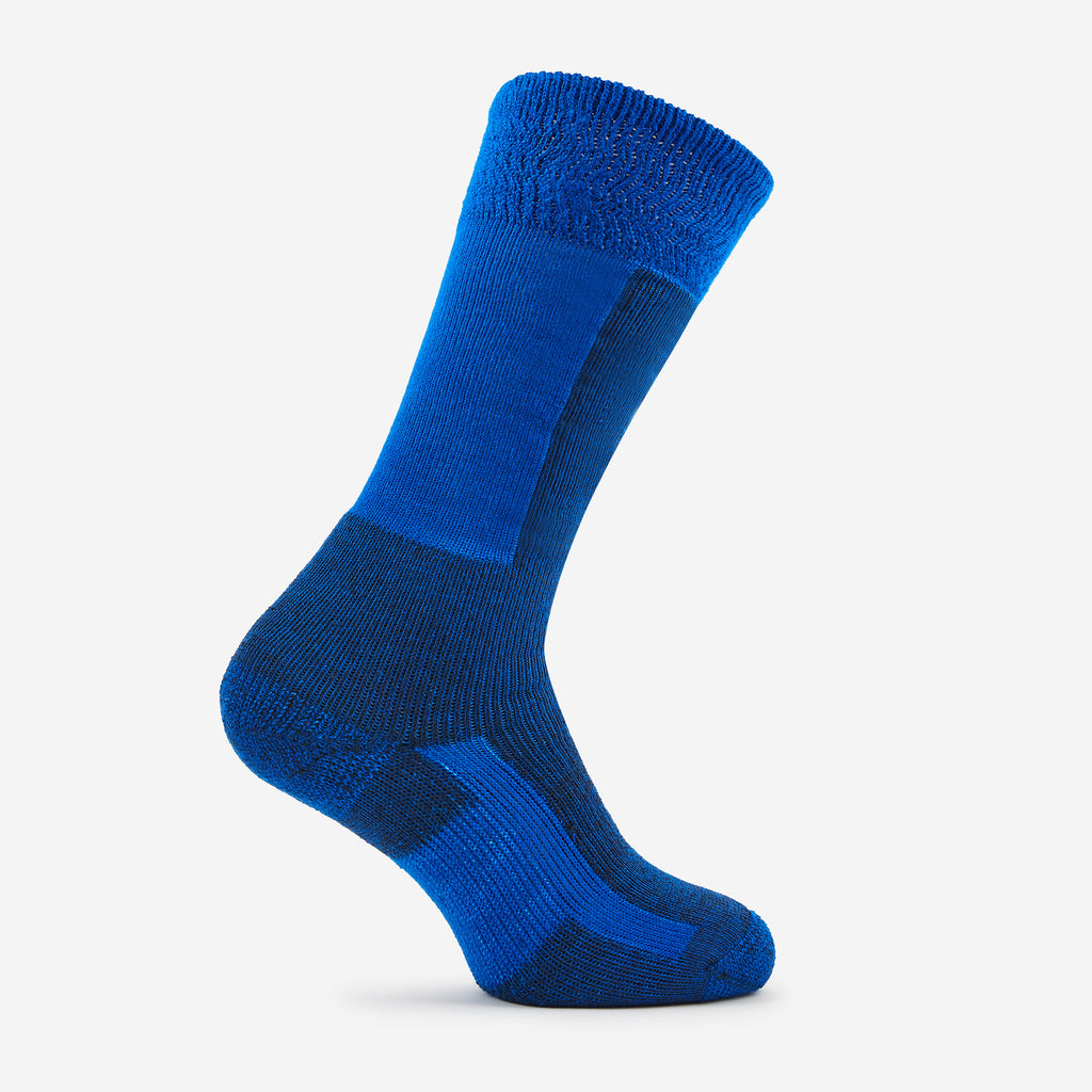 Thorlo Maximum Cushion Over-Calf Warm Skiing Socks | #color_laser blue/black