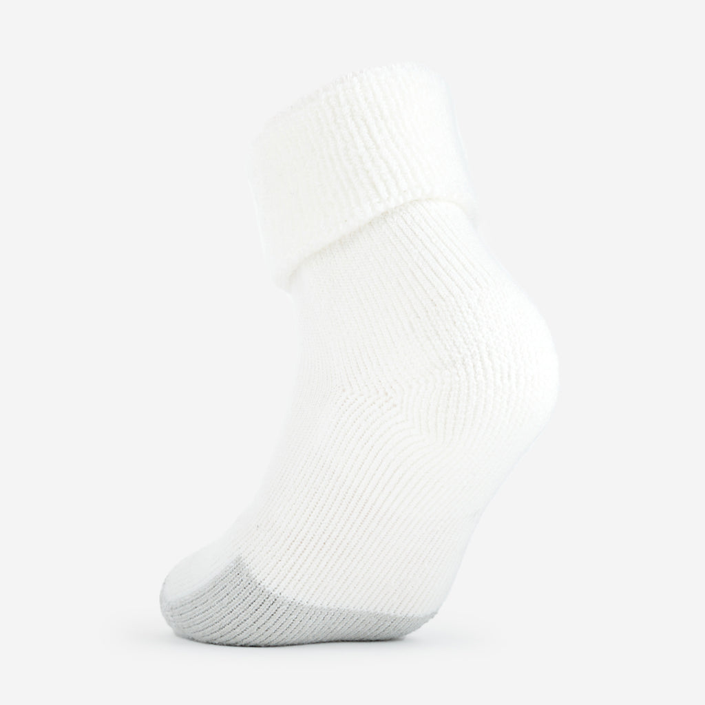 Thorlo Maximum Cushion Cuff Top Tennis Socks | #color_white