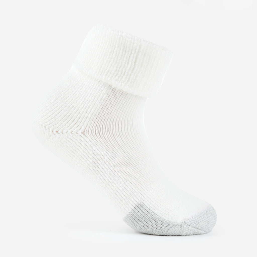 Thorlo Maximum Cushion Cuff Top Tennis Socks | #color_white