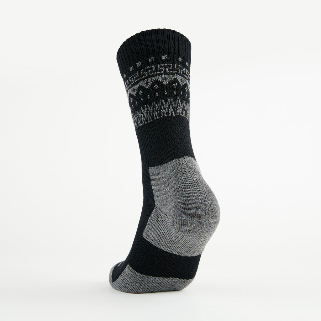 Thorlo Outdoor Wool Blend Crew Warm Socks | #color_Black