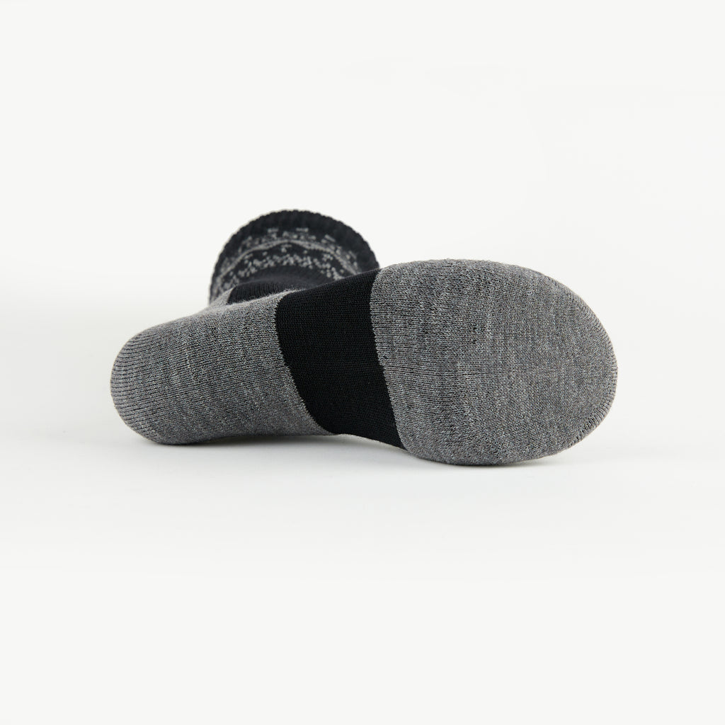 Thorlo Outdoor Wool Blend Crew Warm Socks | #color_Black