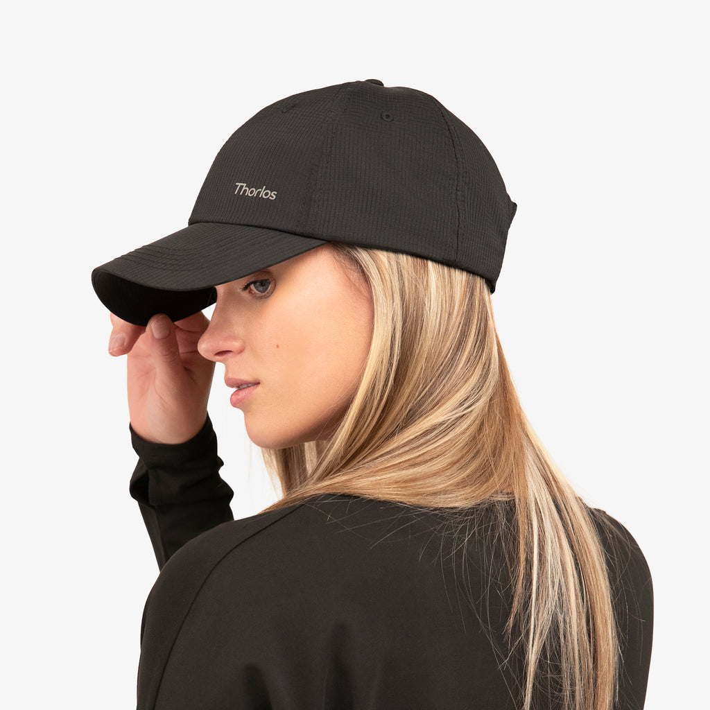 Thorlo Unisex Adjustable Hat | #color_Black