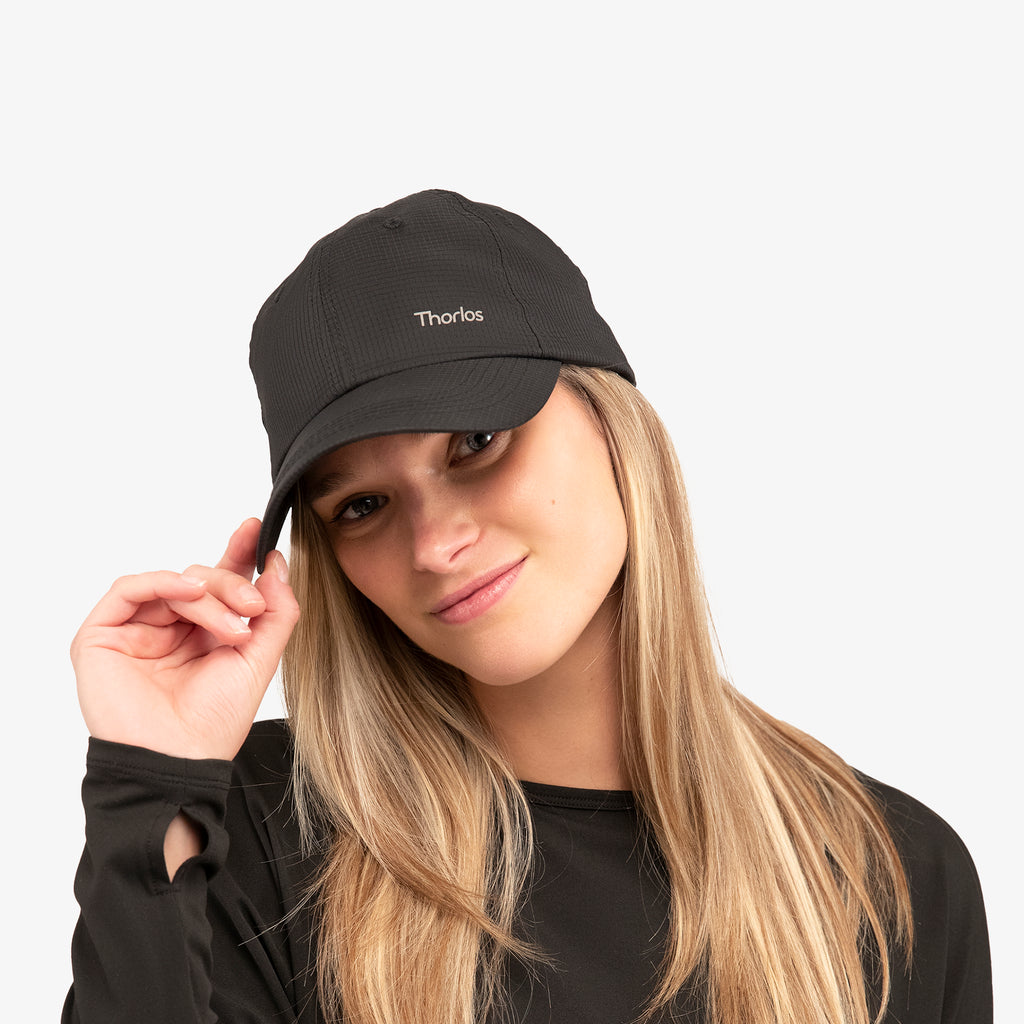 Thorlo Unisex Adjustable Hat | #color_Black