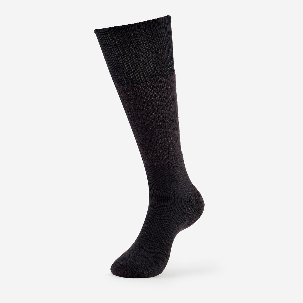 Thorlo Moderate Cushion Over-Calf Western Boot Socks | #color_black