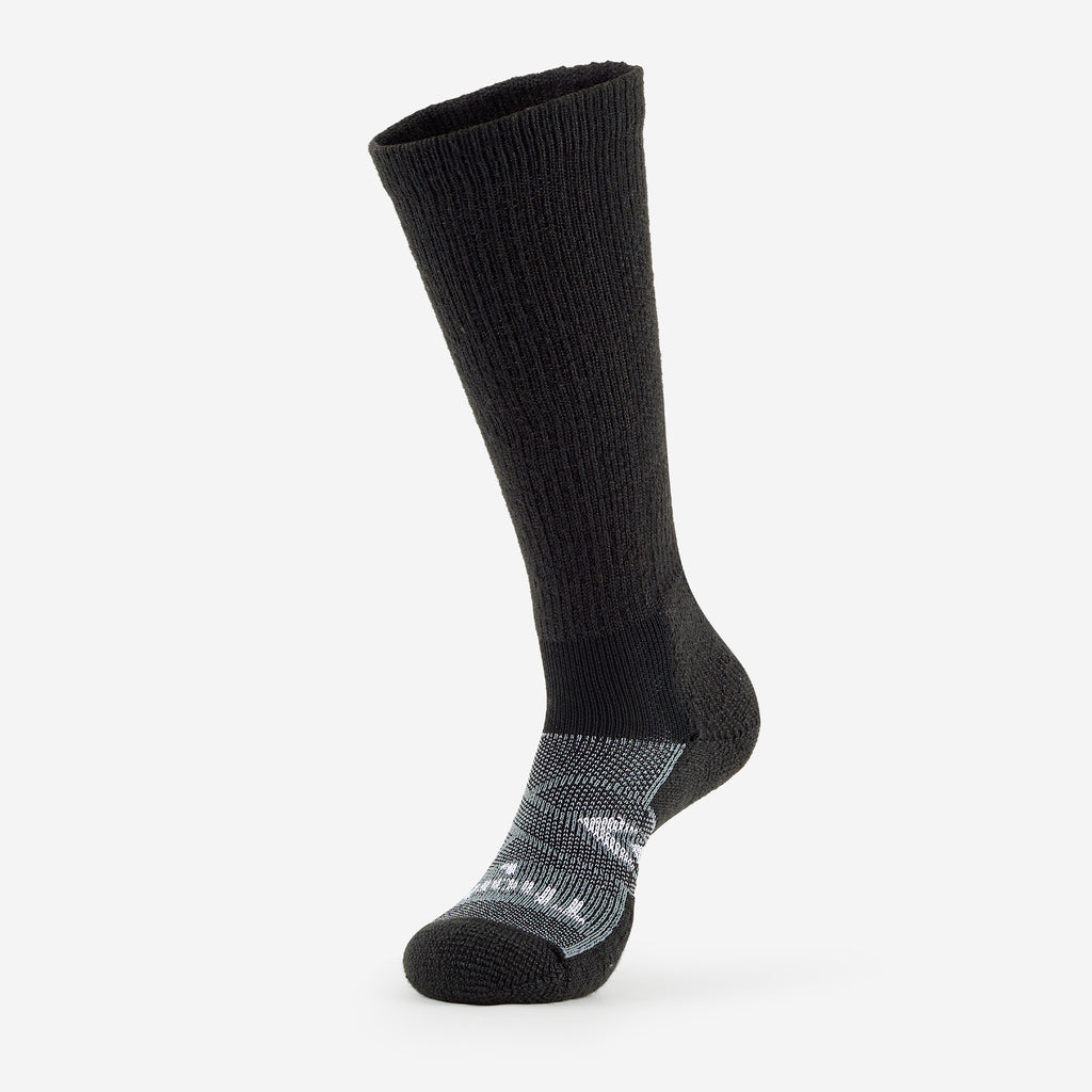 Thorlo 12-Hour Shift Maximum Cushion Over-Calf Work Socks | #color_black/grey