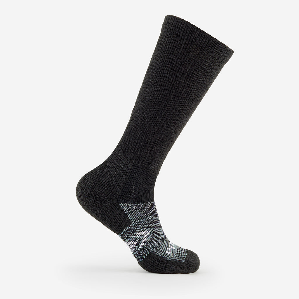 Thorlo 12-Hour Shift Maximum Cushion Over-Calf Work Socks | #color_black/grey